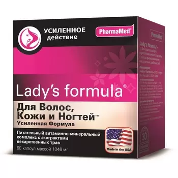 Lady's Formula Для волос кожи и ногтей Усиленная формула капсулы 60 шт