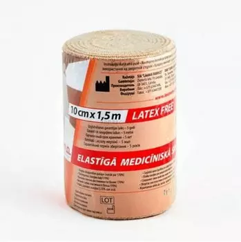 Lauma Бинт медицинский эластичный компрессионный высокой растяжимости 1,5 м х 10 см 1 шт