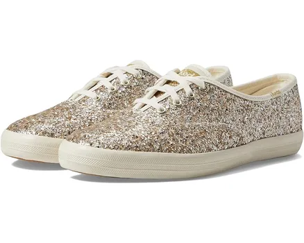 Кроссовки Keds Champion Glitter Lace Up, золотой