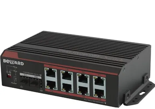 Коммутатор Beward STP-0802HP неуправляемый, 8 портов 10/100/1000 Мбит/с (все с поддержкой High PoE)