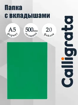 Папка с 20 вкладышами а5, 500 мкм, calligrata, текстура