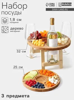 Подарочный набор деревянной посуды adelica
