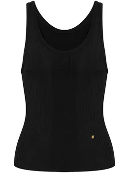 Moschino топ с U-образным вырезом, черный