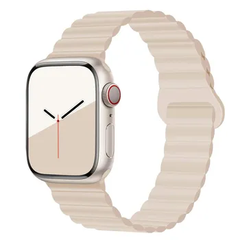 Жидкий силиконовый магнитный ремешок для часов Apple, ремешок для часов Ultra 2 Series 9 SE iwatch 7 8 6 5 4 SE 42 мм 44 мм 45 мм 49 мм 38 мм 40 мм 41 мм 42mm 44mm 45mm 49mm