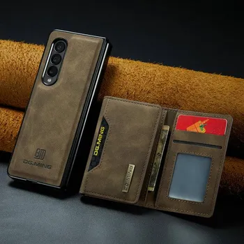 Кожаный чехол для телефона с защитой от падения в деловом стиле для Samsung Galaxy Z Fold 4 5g Fold4 Fold3 Fold 3 S23 S22 Ultra S20 Plus S21 Fe for Galaxy S23 Plus чёрный