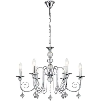 Подвесная люстра хрусталь 678/6PL E14*40W Escada Shine Chrome подсвечник с подвесками