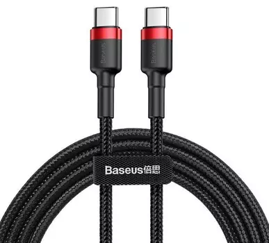 Кабель Baseus Cafule Type-C/Type-C 100W 200см (CATKLF-AL91) (черный/красный)