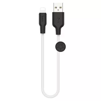 Кабель Hoco X21 Plus USB/Lightning 2.4A 25см (белый)
