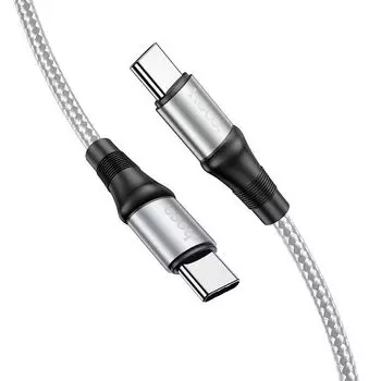 Кабель Hoco X50 Exquisito (Type-C) на (Type-C) 5A/100W 100см (серый)