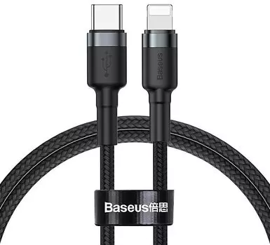 Кабель Baseus Cafule Type-C/Lightning 100см (CATLKLF-G1) (черный)