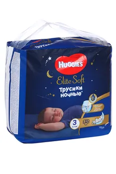 Подгузники-трусы Хаггис Элит софт 3 ночные (6-11кг), 23 шт