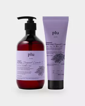 Набор для ухода за телом с экстрактом лаванды: гель-скраб для душа, 500 мл и увлажняющий лосьон для тела, 200 г