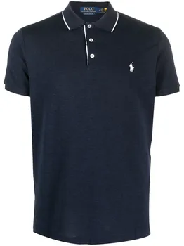 Рубашка поло с вышитым логотипом POLO RALPH LAUREN, синий