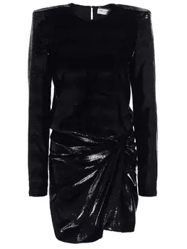 Платье однотонное SAINT LAURENT