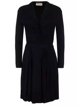Платье однотонное SAINT LAURENT