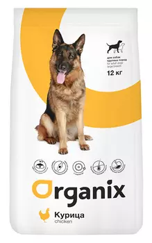 ORGANIX сухой корм для собак крупных пород, с курицей (18 кг)