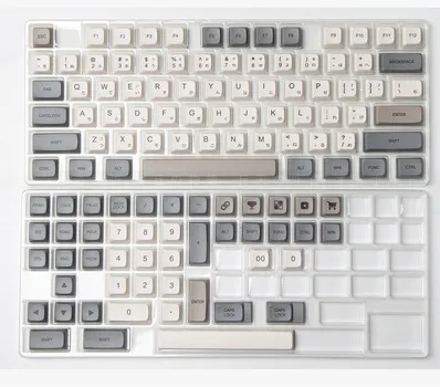 XDA Profile 120 PBT Keycap DYE-SUB Персонализированный минималистский белый серый англо-японский Keycap для механической клавиатуры MX Switch Pack by plastic bag