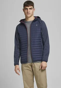 Стеганая куртка Jack & Jones "JJEMULTI QUILTED JACKET NOOS", с капюшоном, синий