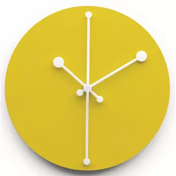 Alessi Настенные часы 20 см желтые Dotty Alessi