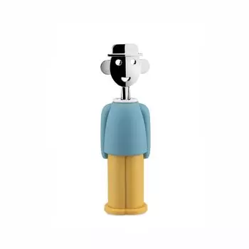 Alessi Штопор 6х21х6 см желтый/голубой Alessandro M Alessi