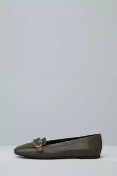 Балетки кожаные с пряжкой Furla