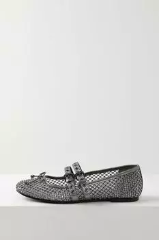 Балетки кожаные с ремешком Guess