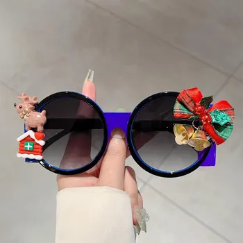 Большие круглые солнцезащитные очки Merry Christmas Luxury Brand Designer, женские и мужские, винтажные, популярные, для вечеринок, панк-солнцезащитные очки