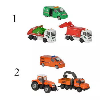 Игровой набор - Городская техника, с 3 машинками, 7,5 см., 2 вида