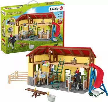 Игровой набор – Конюшня, с фигурками и домиком