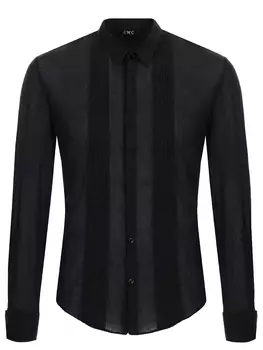 Рубашка Slim Fit из хлопка и шелка CNC COSTUME NATIONAL