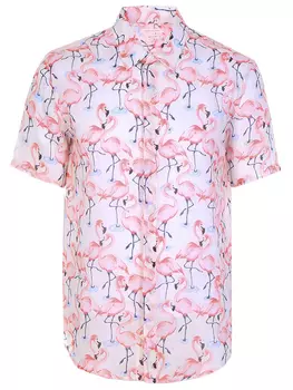 Рубашка slim fit с принтом