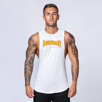 Muscleguys, летняя профессиональная спортивная одежда, дышащий свободный жилет для фитнеса, мужская повседневная футболка без рукавов M бордовый