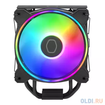 Кулер для процессора/ Cooler Master Hyper 212 Halo Black (150W, 4-pin, 154mm, tower, Al/Cu, fans: 1x120mm/51.88CFM/27dBA/2050rpm, Black, 1700/1200/115
