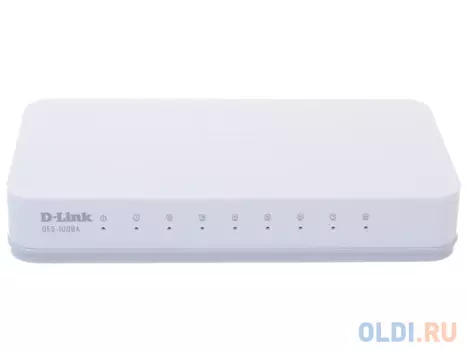 Коммутатор D-Link DES-1008C/A1A/A1B Неуправляемый коммутатор с 8 портами 10/100Base-TX и функцией энергосбережения
