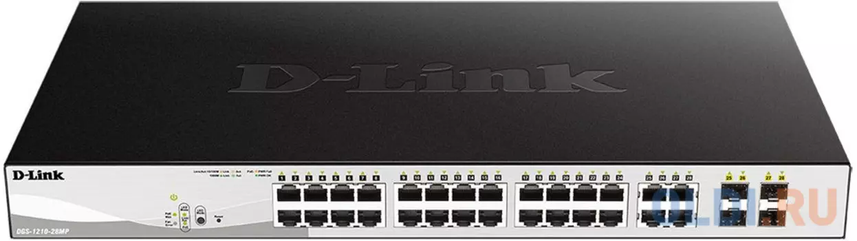 Коммутатор D-Link DGS-1210-28MP/FL1A 28G 24PoE+ 370W управляемый