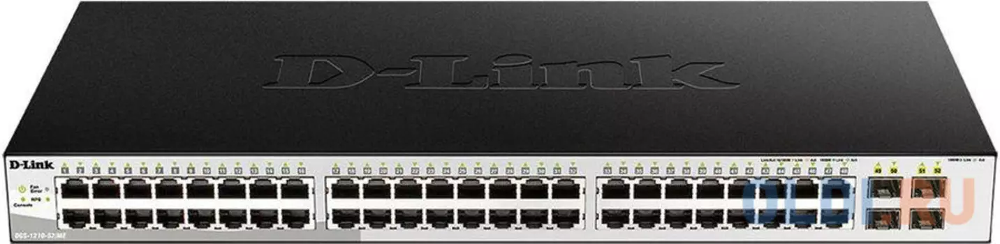 Коммутатор D-Link DGS-1210-52MP/ME DGS-1210-52MP/ME/B1A 48G 4SFP 48PoE 370W управляемый