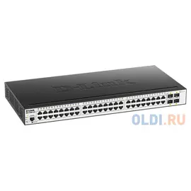 Коммутатор D-LINK DGS-3000-52X/B1A Управляемый коммутатор 2 уровня с 48 портами 10/100/1000Base-T и 4 портами 10GBase-X SFP+
