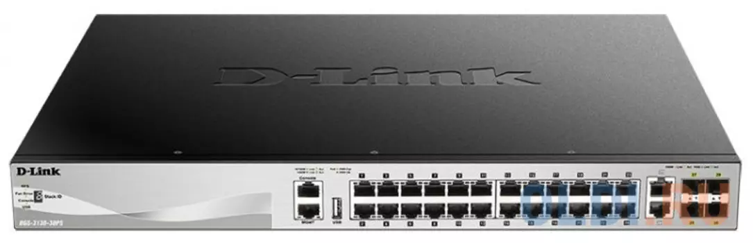 Коммутатор D-Link DGS-3130-30PS/A1A 24G 2x10G 4SFP+ 24PoE 370W управляемый