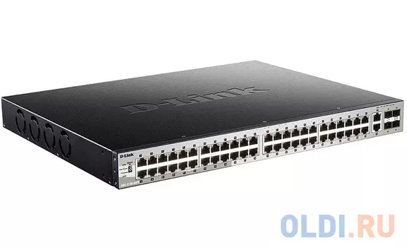 Коммутатор D-Link DGS-3130-54PS/A1A 48G 2SFP 4SFP+ 48PoE 370W управляемый