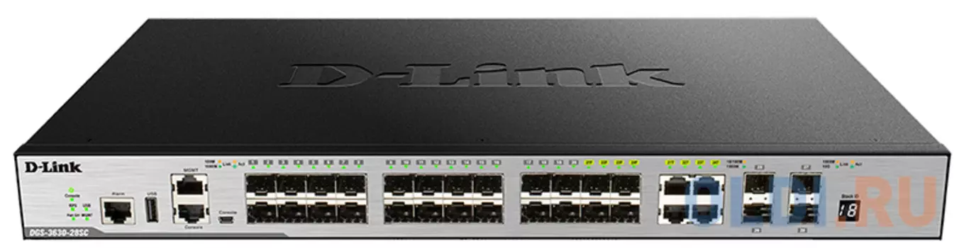 Коммутатор D-Link DGS-3630-28SC/A2ASI 4G 20SFP 4SFP+ управляемый