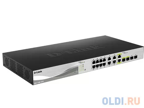 Коммутатор D-LINK DXS-1100-16TC/A1A настраиваемый 12 портов 10/100/1000Mbps 2xSFP