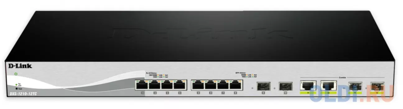 Коммутатор D-LINK DXS-1210-12TC управляемый 8 портов 10/100/1000Mbps 2xSFP