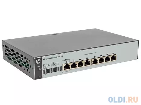 Коммутатор HP 1820-8G (J9979A) Коммутатор второго уровня с интеллектуальным управлением оснащен 8 портами 10/100/1000.