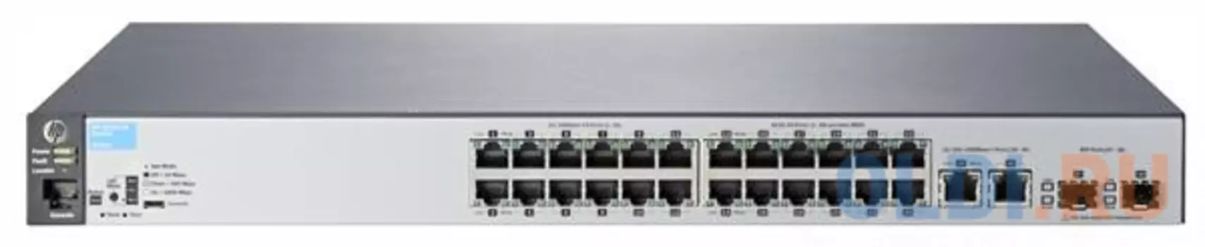 Коммутатор HP 2530-24 (J9782A) Управляемый коммутатор Layer 2 с 24 портами 10/100, 2 портами 10/100/1000 и 2 разъемами GbE SFP