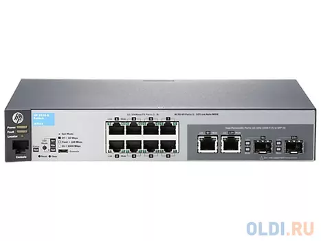 Коммутатор HP 2530-8 (J9783A) Управляемый коммутатор 2-го уровня с 8 портами 10/100 и 2 портами двойного назначения.