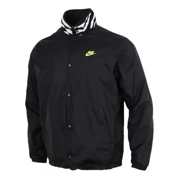 Куртка sportswear coaches reversible fleece jacket men black Nike, черный