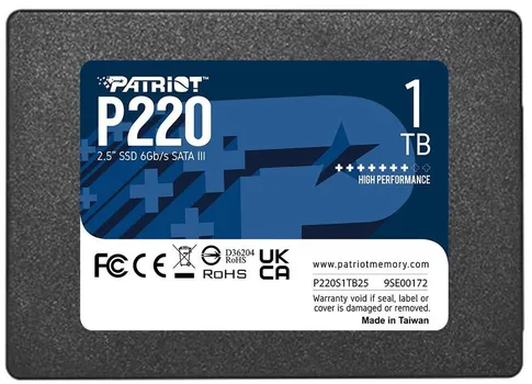 Твердотельный накопитель (SSD) Patriot 1Tb P220, 2.5", SATA3 (P220S1TB25) Retail