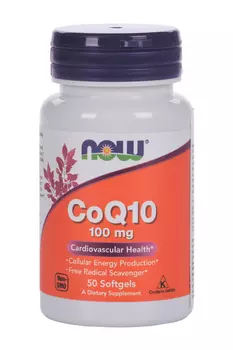 Кофермент Q10 100 мг NOW, 640 мг, 50 шт, капсулы