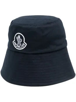 Панама с вышитым логотипом MONCLER, синий