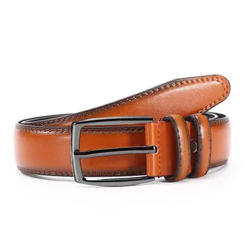 Мужской модный ремень из искусственной кожи с пряжкой With buckle 125cm чёрный